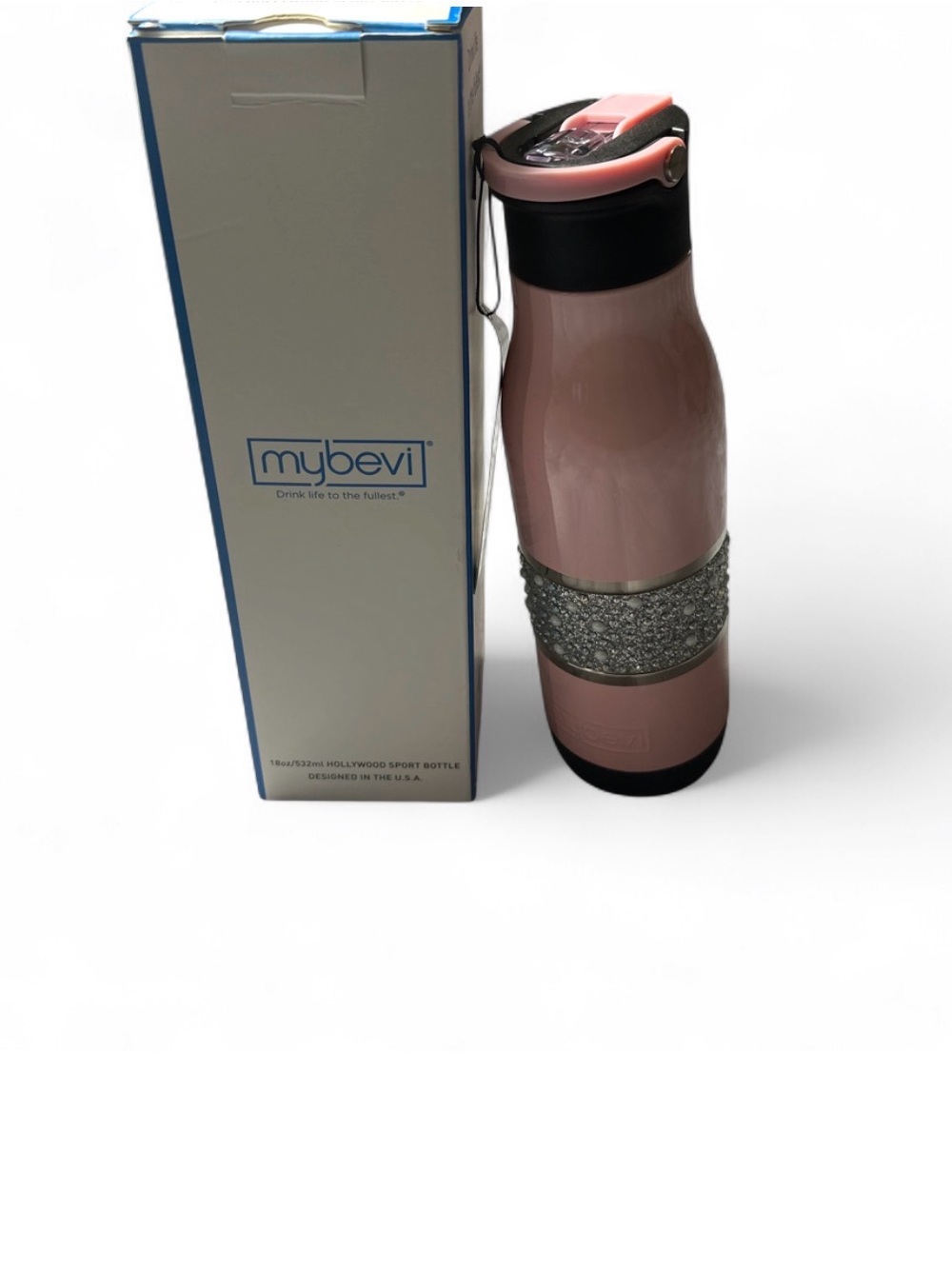 mybevi Pink Bling Sports Bottle